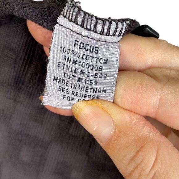 Focus Casual Brown Textured Tie Dye Patch Applique Lagenlook Jacket SZ L - Picture 8 of 10